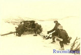 Ambush Wehrmacht Panzerjägers Set Up In Winter W/ Pak 40 5cm Gun; Russia