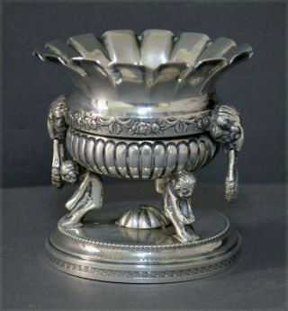 Fine Decorative Small Marked Spanish Solid Silver Ember Bowl Lions Tobacciana