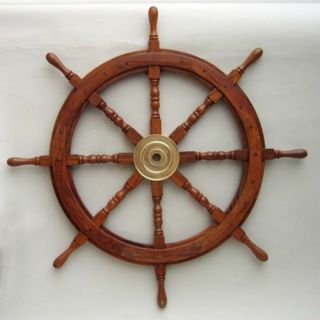 Ship Wheel Wooden 36 " D Wooden Ship Wheel Pirate Decor Nautical