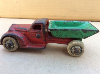 Vtg 1930s Cast Iron Dump Truck,  Arcade,  Hubley,  A.  C.  Williams,  Kilgore,  4”