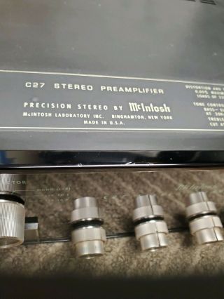 Mcintosh C27 Stereo Preamplifier Serviced Vintage 5