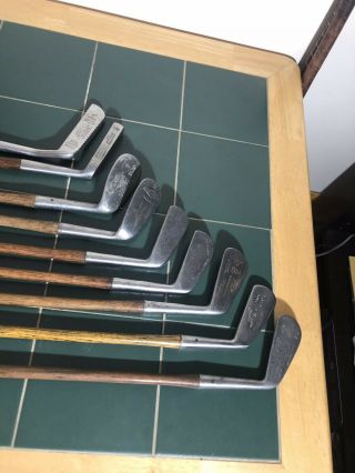 Antique Hickory Golf Clubs A Selection Of 8 Rustless Clubs Play Set See Desc