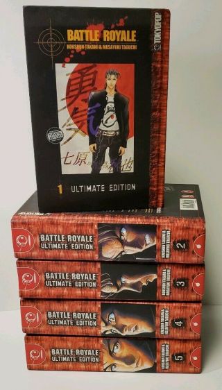 Battle Royale Ultimate Edition Complete Vol 1 - 5 Hardback Tokyopop Manga Rare Oop
