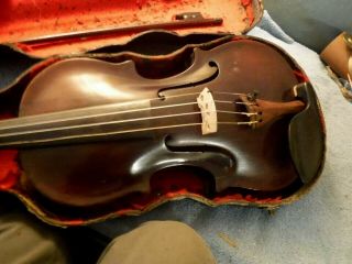 Antique Eureaka Violin Made In Germany W/t Case And Bow Ready To Play