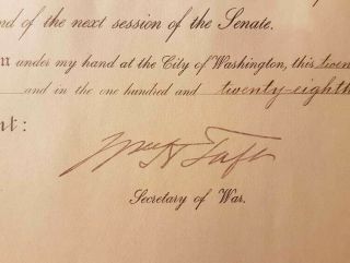 Rare President Theodore Roosevelt & William H.  Taft signed autograph document 4