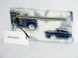 BRAHMIN Rare Rare BLUE COPA CABANA ELISA SHOULDER BAG & WALLET NWT 1957 Chevy 11