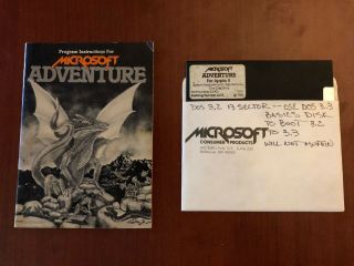 Adventure,  Apple Ii 2 Vintage Video Game,  Microsoft