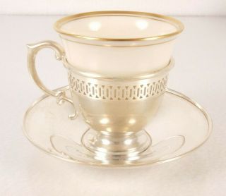 6 Vintage Antique Dominick and Haff Lenox Sterling Silver Demitasse Tea Cup Set 2