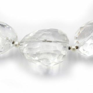 Vintage Stephen Dweck Clear Quartz Crystal Necklace 17 Inches Long 2