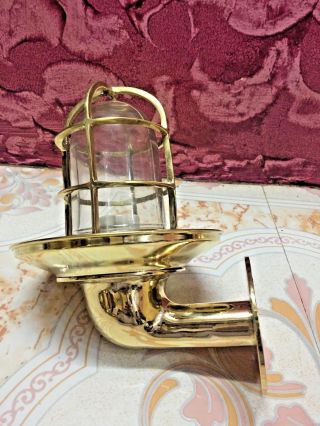 Nautical Vintage Style Passage Way Bulkhead Brass With Shade Light Set Of 1