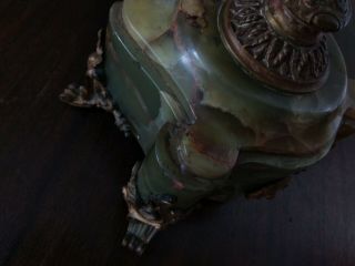 Antique Bronze 5 Light Candelabra on Onyx base 4