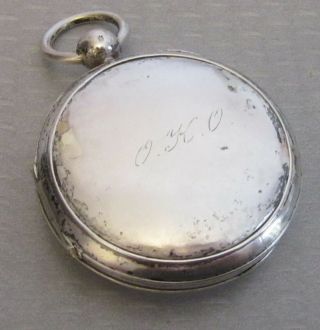 Antique Continental Silver Vinaigrette Chatelaine Gold - Washed Watch Case Style