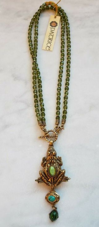 Womens Designer Necklace Patrice $285 Retail Frog