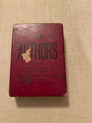 Antique 1897 Authors Card Game Complete 48