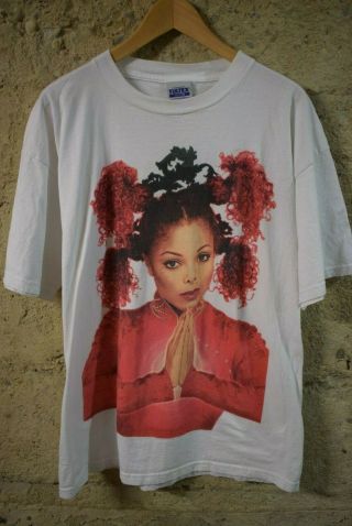 Vintage Janet Jackson The Velvet Rope World Tour 1998 T - Shirt Sz Xl