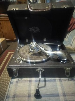 Antique Pal Wind Up Crank Record Player Phonograph 507 1920s - 30s