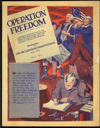 Operation Freedom Vol.  1 1 Rare Not In Guide July 4th Giveaway Comic 1953 Vg,
