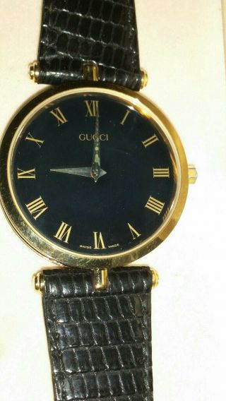 Vintage Gucci Stack Gents Watch.  Boxed With Papers.  Full Order 1980 