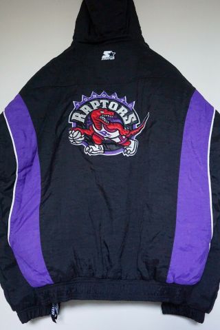 Rare Nba Vintage 1994 Toronto Raptors Starter Pullover Puffer Jacket Size Xl