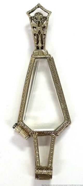 14k White Gold Filigree Antique Miniature Lorgnette One Of The Coolest Weve Seen