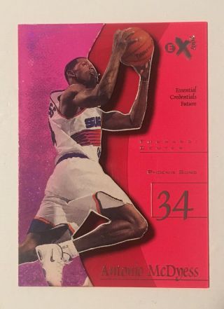 1998 - 99 E - X Century Essential Credentials Future Antonio Mcdyess Rare 18/20