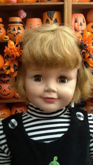 Vintage 1959 Madame Alexander Joanie Doll In Halloween Outfit & Follow Me Eyes