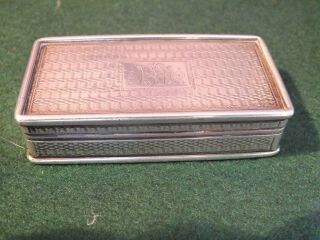 Antique Victorian Snuff Box - Edward Smith - 1842 - Pocket or Table Snuff 6
