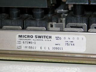 Rare Vtg 1975 IBM 3277 Beam Spring Micro Switch Split Spacebar Terminal Keyboard 3