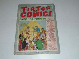 TIP TOP COMICS VINTAGE No.  1 APRIL 1936 1ST.  E.  R.  BURROUGHS TARZAN in COMIC BOOK 2