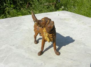 Vintage Highly Detailed Hand Painted Irish Setter Solid Brass Dog Art Figurine