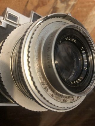 Vintage Kodak Medalist II Rangefinder Camera Ektar 3.  5 100mm Lens 7