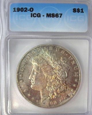 1902 - O MORGAN SILVER DOLLAR ICG MS67 VERY RARE THIS LISTS FOR $8,  500 2