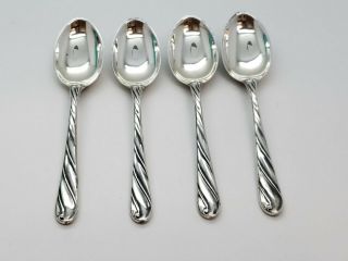 Torchon by Buccellati Italy Italian Sterling Silver Teaspoon Demitasse Spoon 4 