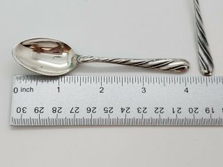 Torchon by Buccellati Italy Italian Sterling Silver Teaspoon Demitasse Spoon 4 