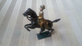 Vintage William Feix Hollow Lead Mounted Soldier On Rearing Horse