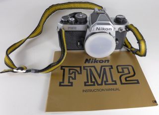 Nikon Fm2n Black Body 35mm Film Slr Camera,  Shutter/meter User Vtg
