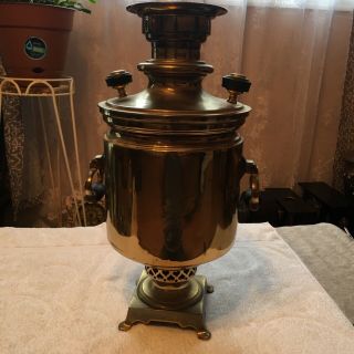 Antique Russian Samovar Tula Brass 3