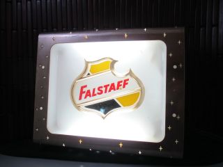Vintage Early Falstaff Beer Sign Lighted Double Sided Union Man Cave