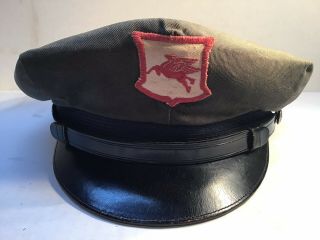 Vintage Rare Mobil Gas Station Attendant Hat Cap Oil Can Gm Ford Texaco Chevy Bp