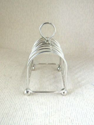 Solid Silver 6 SLICE TOAST RACK Hallmarked: - SHEFFIELD 1921 3