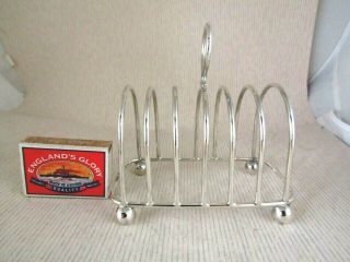 Solid Silver 6 SLICE TOAST RACK Hallmarked: - SHEFFIELD 1921 6