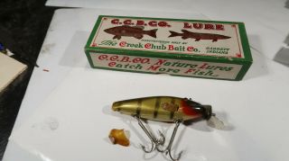 Creek Chub Bait Co C.  C.  B.  Co Boxed Striped With Fins Lure Glass Eyes