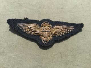 Ww2 Wwii U.  S.  Naval Aviator Navy Pilot Bullion Wings Patch Uniform Usmc Marine