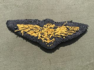 WW2 WWII U.  S.  Naval aviator Navy pilot bullion wings patch uniform USMC marine 2