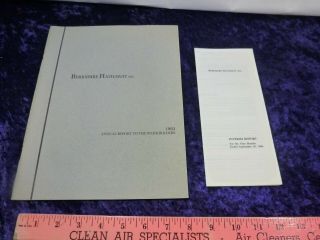 1983 1984 Berkshire Hathaway Annual Report Warren Buffett Interim Rare Vintage