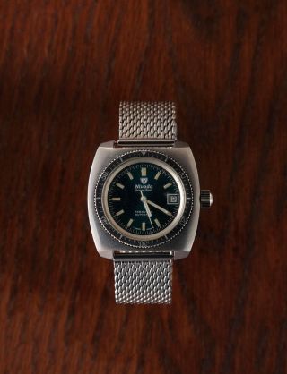 Vintage Nivada Grenchen Taravana Diver Dive Watch Eta 2782 39mm