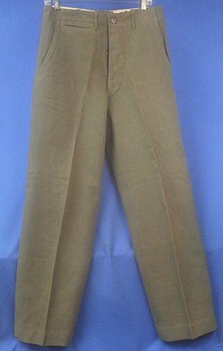 Wwii Us Army Olive Drab Wool Uniform Field Trousers Pants 18oz Special 32x33