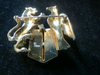 VINTAGE RARE PHILIPPE TRIFARI PATRIOTIC WWII LION AND EAGLE BROOCH PIN 2