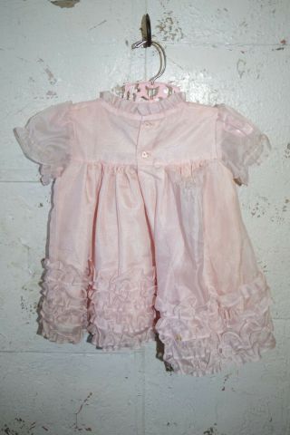 Martha’s Miniatures Pink Chiffon Ruffle Dress Girls Baby 18 Months Pageant Party 6