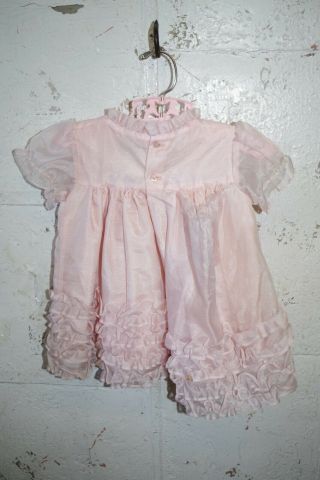 Martha’s Miniatures Pink Chiffon Ruffle Dress Girls Baby 18 Months Pageant Party 7